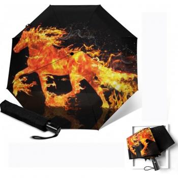 Paraguas automático estampado caballos lujo