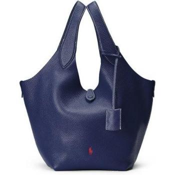 Bolso de hombro Polo Ralph Lauren en piel azul oscuro