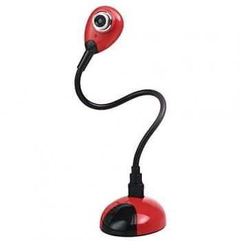HUE: Telecamera USB per Documenti e Webcam con Microfono Integrato per Windows & Mac (Rosso)