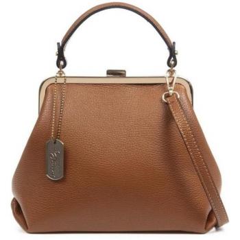 Bolso de mano mujer Firenze Artegiani Arienzo con piel auténtica Dollaro