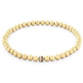 Pulsera de Cuentas de Acero Dorado Tommy Hilfiger