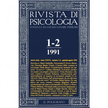 Rivista di psicologia (1991) vol. 1-2. Gennaio-agosto