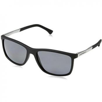 Emporio Armani 0ea4058 58 Gafas de sol, Black Rubber 506381, Unisex Adulto
