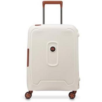 Maleta Delsey Paris Slim Moncey 44L blanco crema marrón