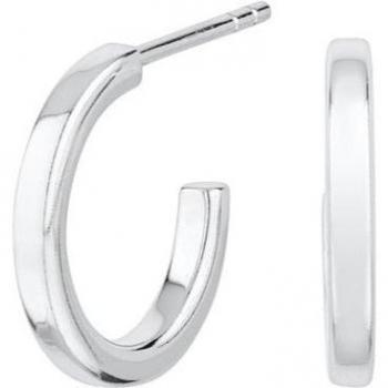 Pendiente aro plata de ley