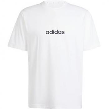 Camisa de punto Essentials Linear Single en blanco y negro, manga corta