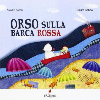 Orso sulla barca rossa