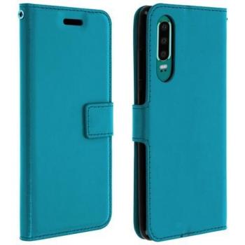 Cartera‑Portafolio Retro Azul para Huawei P30