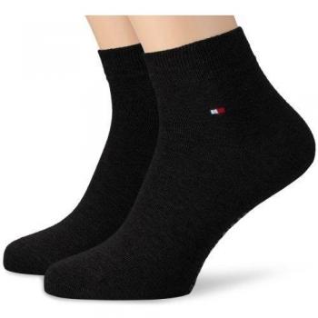 TOMMY HILFIGER TH MEN QUARTER 2P, Calcetines Hombre, pack de 2, Negro (Black 200), 39/42