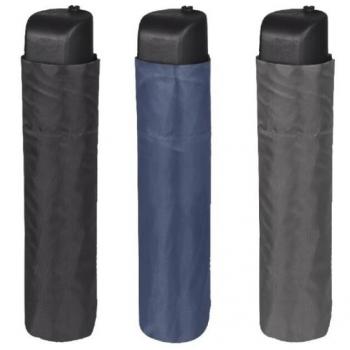 Perletti Paraguas Hombre 54/8 Rápido Apertura Negra/Azul/Gris