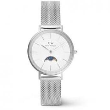 Daniel Wellington Reloj Petite Lune Plateado 32 mm con Fase Lunar