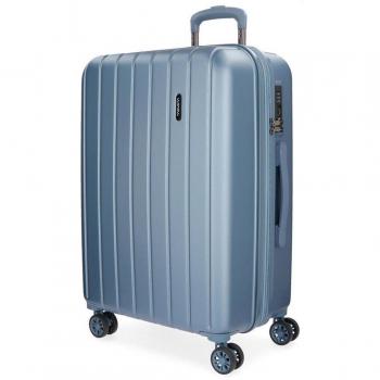 Movom Wood Maleta grande Azul 52x75x33 cms Rígida ABS Cierre TSA 109L 4,9Kgs 4 Ruedas Dobles Extensible