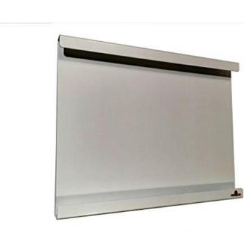 Supporto per iPad 2, 3, e 4 con telaio e montaggio a muro. Disponibile con guscio protettivo sottile o senza. Realizzato in alluminio e pelle. Ideale per cucina o scrivania. (BIANCO)
