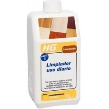 HG Limpiador Profesional Laminado, Protector Concentrado Contra la Grasa y la Suciedad Para Suelos de Madera Artificial, 1 L
