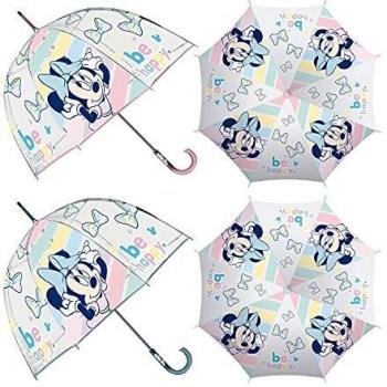 Minnie Mouse Paraguas Campana Transp66cm