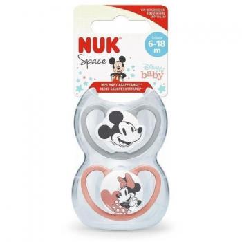 NUK CHUPETE SILICONA SPACE MICKEY 0-6M 2U NIÑA