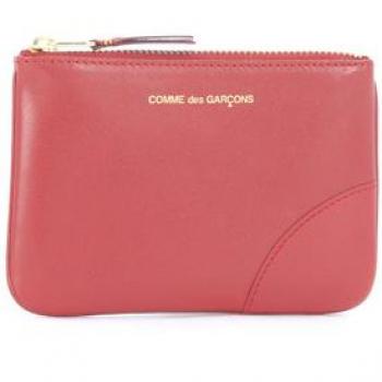 Pochette Comme des Garçons Wallet in pelle rossa