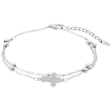 Pulsera Lotus Brillante en Plata para Mujer