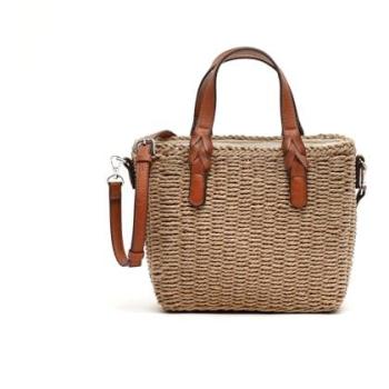 Bolso Tote Picasi pequeño efecto rafia con bandolera extraíble