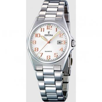 Reloj FESTINA Para Mujer F16375 Classic Steel Caja de Acero inoxidable 316l Gris plata