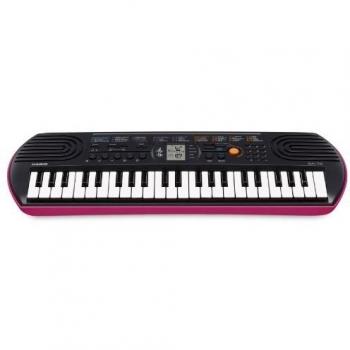 Casio SA-78 Mini Tastiera polifonica ad 8 Voci e 44 tasti, Nero/Rosa