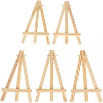 Juego de 5 Mini Caballetes de Madera para Artista
