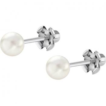 Pendientes Perla Time Road Ws00001/4 Plata, Infantil