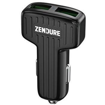 Caricabatteria Auto Zendure 30W QC3.0 con Dual USB – Nero