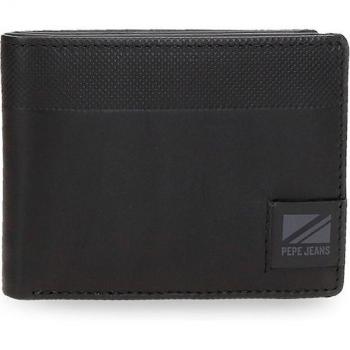 Pepe Jeans. Cartera de piel Topper Negro