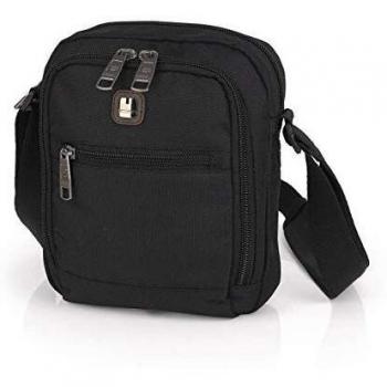 Bandolera Gabol Buddy Negra 2 Compartimentos