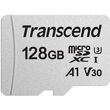 Transcend TS128GUSD300S Scheda di Memoria MicroSDXC 300S, 128 GB, Senza adattatore, Imballaggio Standard
