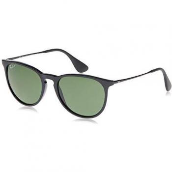 Ray-Ban Gafas de Sol, Erika, Negro (Black) (601/2P), con Lente Verde Clásica G-15 (Green Classic G-15), 54