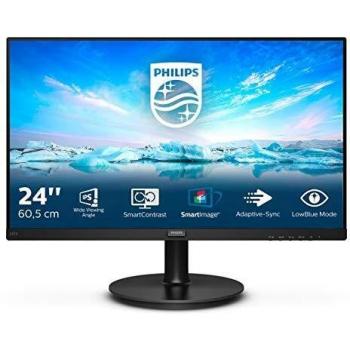 Philips 242V8A Monitor da 60 cm (23,8), con porta HDMI, DisplayPort, tecnologia FreeSync, tempo di risposta di 4 ms, da 1920 x 1080, 75 Hz, di colore nero (versione in lingua italiana non garantita)