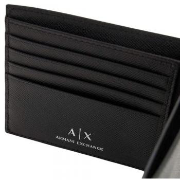 Cartera de piel negra Armani Exchange Hombre