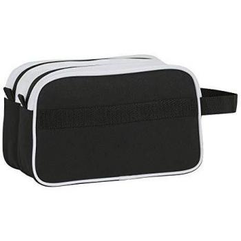 Safta Real Madrid Neceser Unisex Niños Blanco/Negro 260x125x150 mm