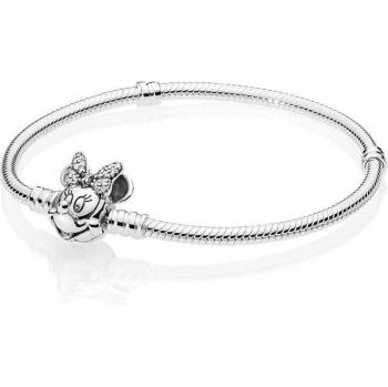 Minnie Momentos Brillantes – Pulsera de Plata de Ley