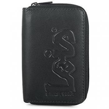 Lois Classic Black Leather Keychain