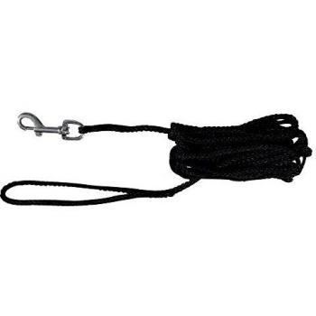 Trela longa Trixie redonda preta para cães