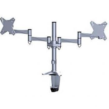 NewStar FPMA-D1330DSILVER Supporto da tavolo per monitor argento doppio 18kg