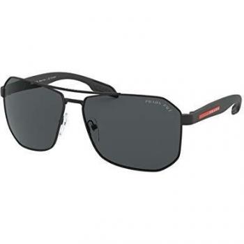Prada Linea Rossa gafas de sol PS 51VS DG05Z1 de CAUCHO NEGRO negro gris talla 62 mm hombre