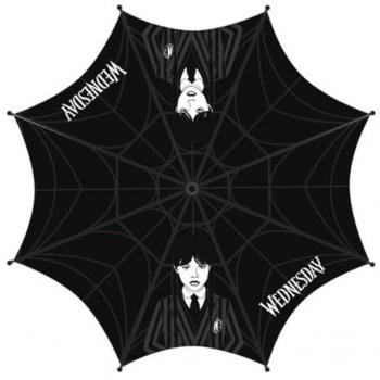 Wednesday, Miércoles Addams, paraguas automático de 58 cms