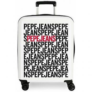 Pepe Jeans Maleta Cabina Negro Rígida ABS con Cierre TSA – 40x55x20 cm, 38 L y 2,9 kg