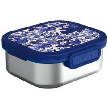 Quokka Fiambre Acero Inoxidable Flores Azules