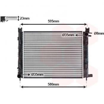 Radiador de Motor VAN WEZEL 15012007