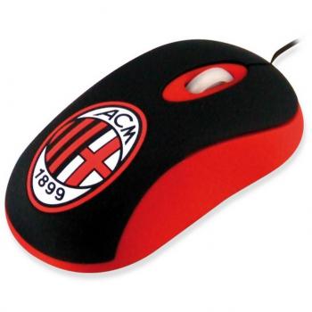 TECHMADE Mini-Mouse Ottico USB AC Milan 1899 Rosso/Nero StockExpress