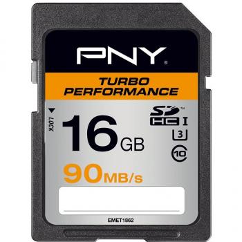 Scheda Memoria PNY SDHC Turbo 16 GB Classe 10 UHS‑1 U3 Arancio