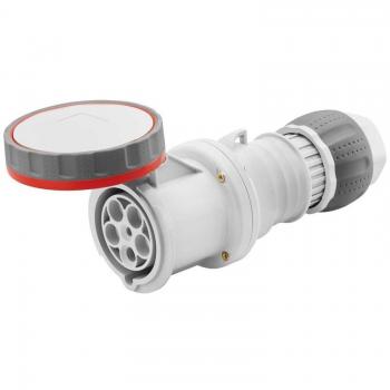 Prise mobile droite haute puissance IP66/IP67/IP68/IP69, 3 pôles + neutre + terre, 125A, 346-415V