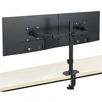 Braccio per Doppio Monitor da Tavolo per Due Monitor LCD TV LED da 13-27 Pollici
