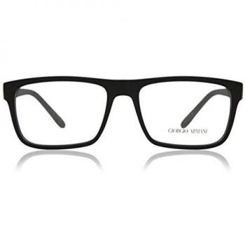 Armani 0AR7042 Gafas, Black Rubber With Demo Lens Lens, 56 para Hombre