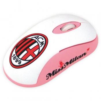 Techmade Mini Mouse Ottico Ufficiale AC Milan Mila Lady, Colore Rosa e Bianco, Modello TM-1046LADY-MILA